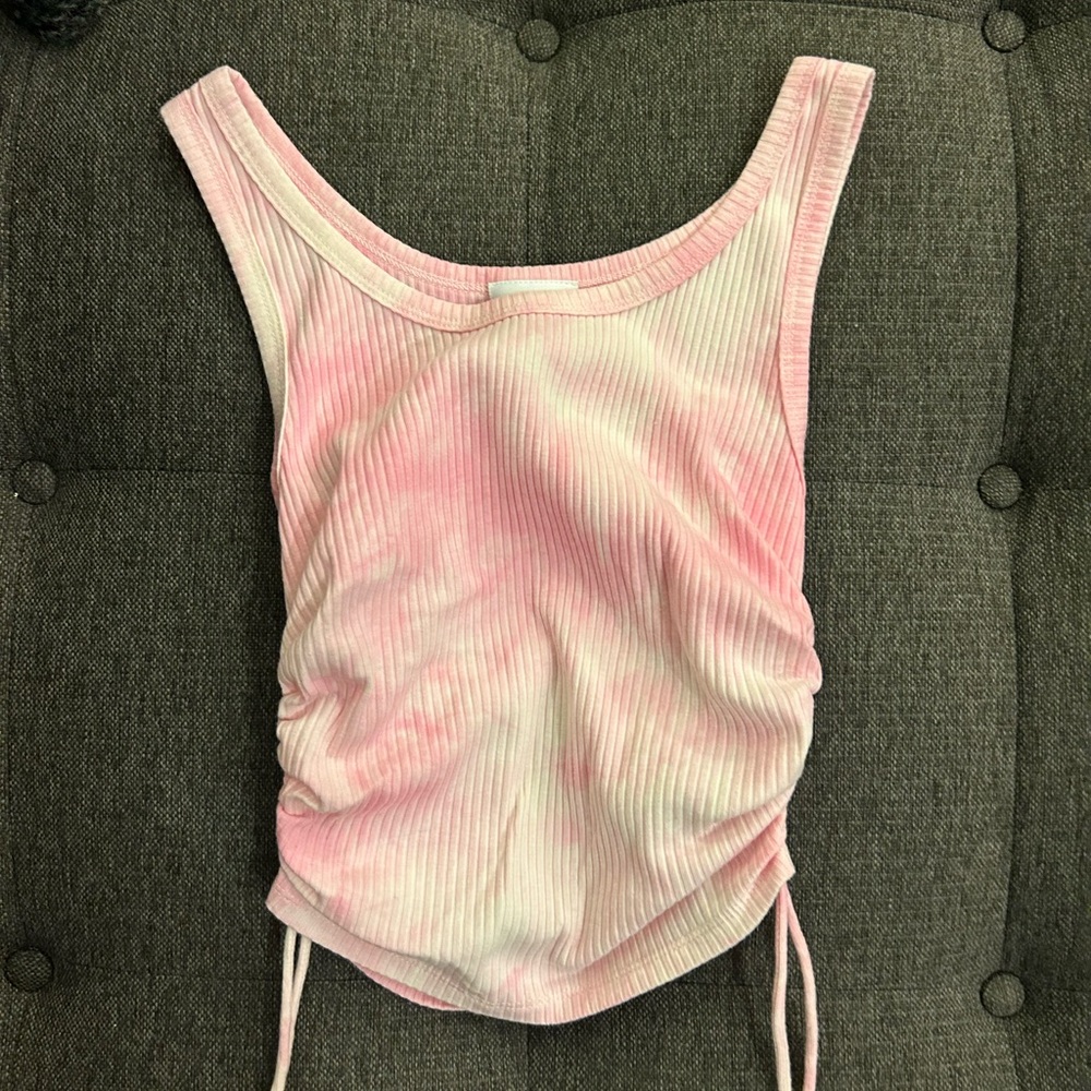 Pink Ribbed Tank Top